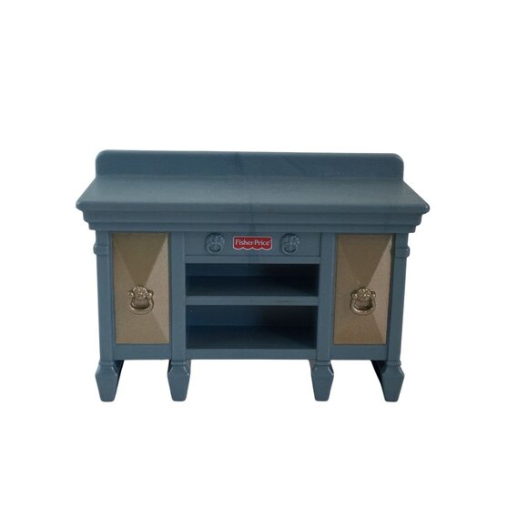 Fisher Price Loving Family Dining Room Set 2008 Table Chairs Hutch Furniture - Picture 6 of 10